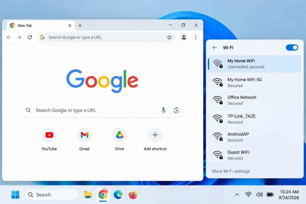 Connecting to Wi‑Fi in Chrome