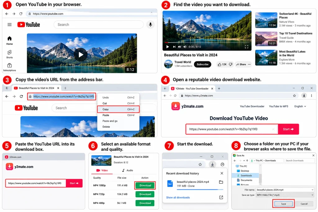 Eight-Step YouTube Download Guide