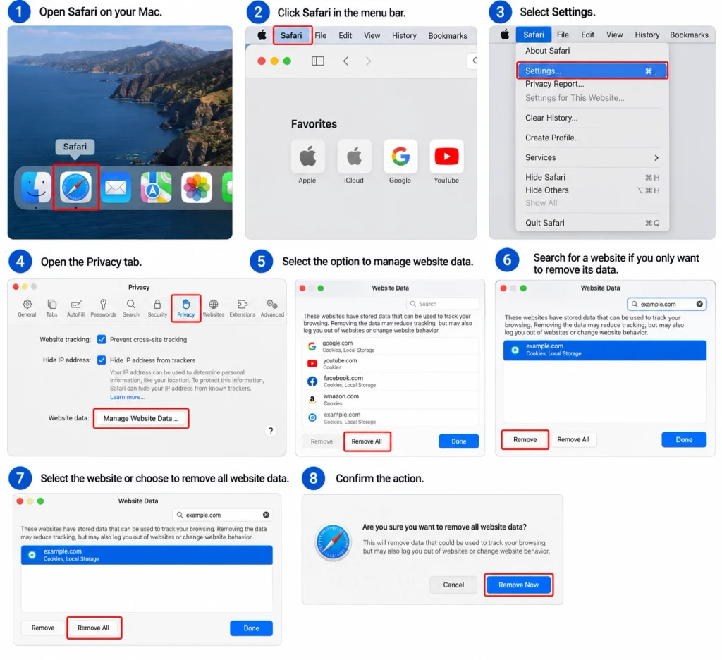 How to Delete Cookies in Safari on Mac