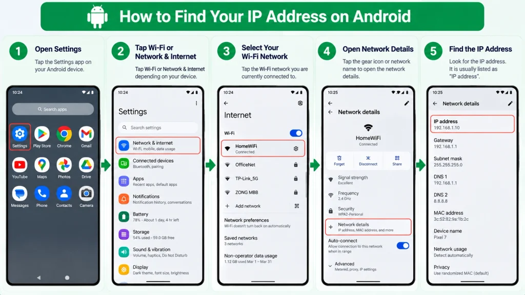 How to Find My IP Address on Android