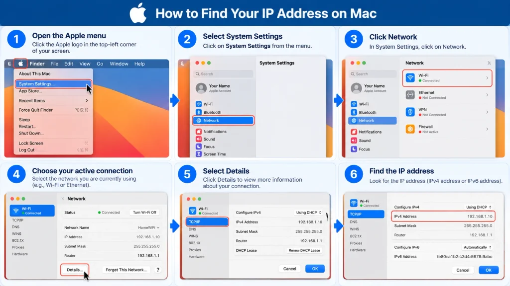 How to Find My IP Address on Mac