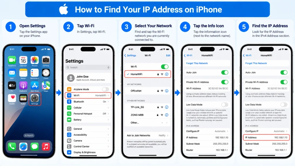 How to Find My IP Address on iPhone