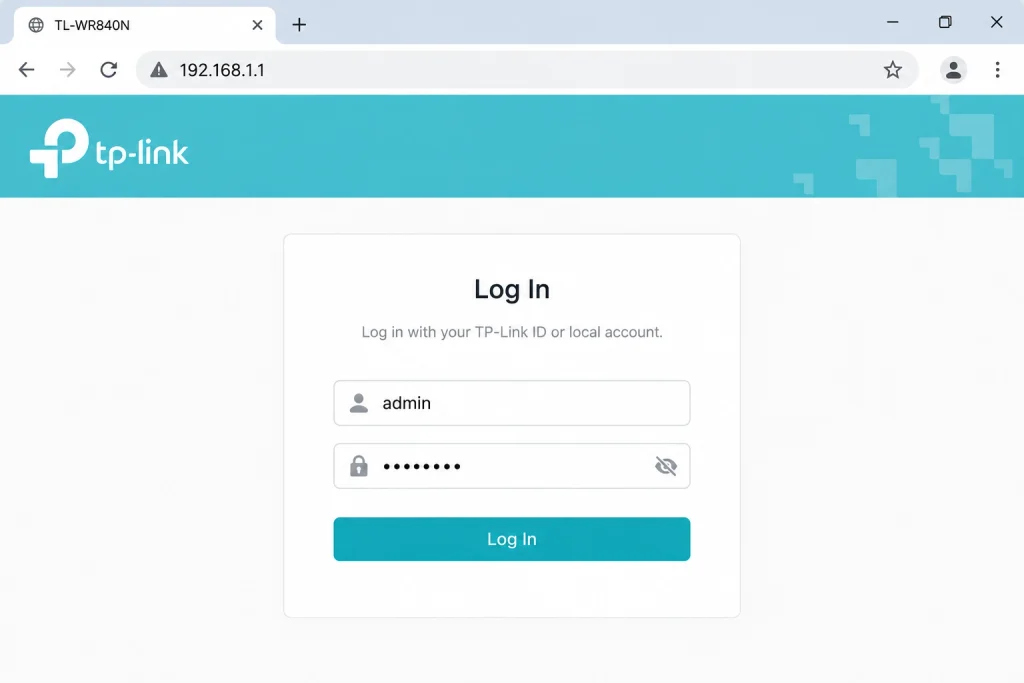 TP-Link Router Login Screen
