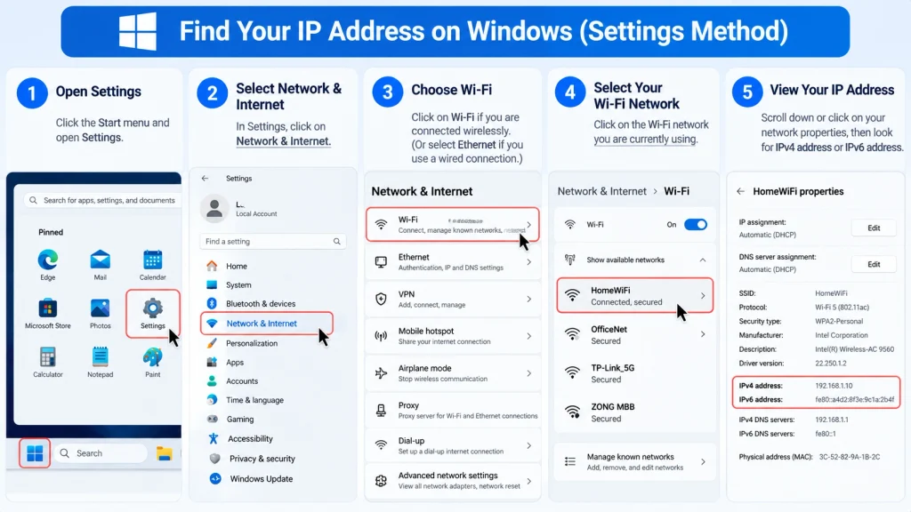 Use Windows Settings
