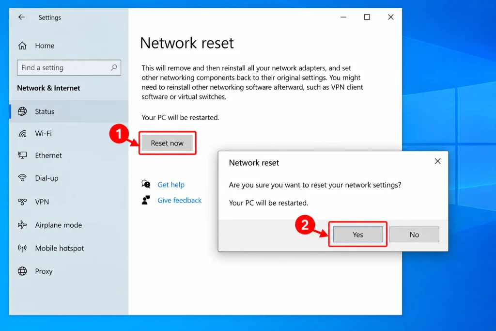 Windows 10 Network Reset Guide