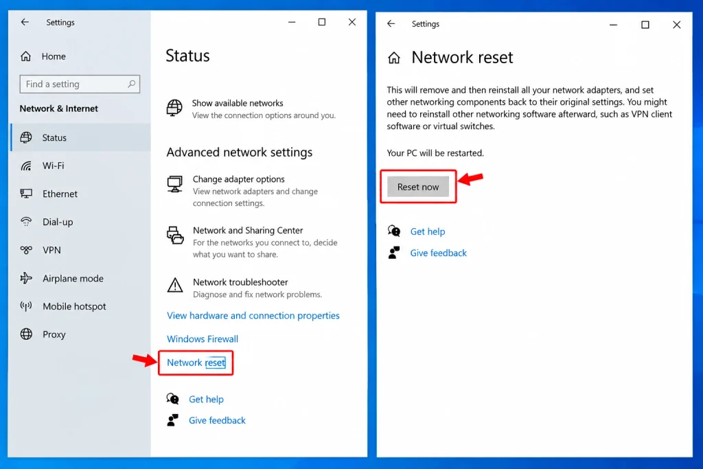 Windows 10 Network Reset Guide