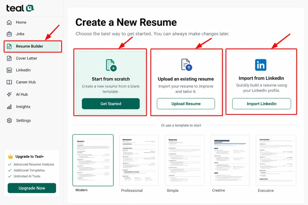 Create a Teal Account